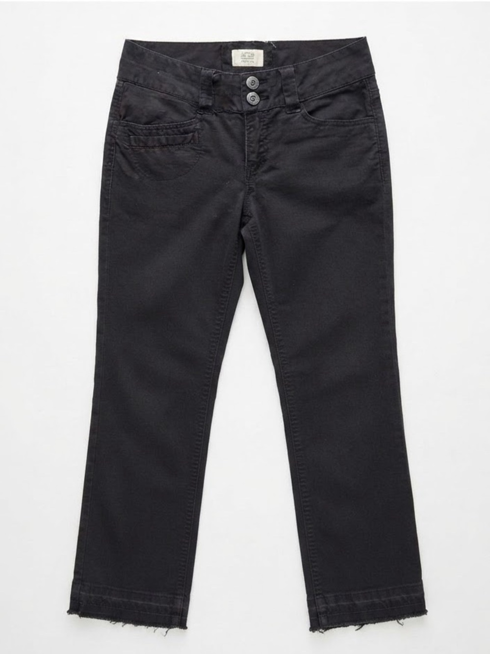 JACOB Connexion Y2K Low Rise Black Capri Pants Cargo Utility Stretch Size 3/4